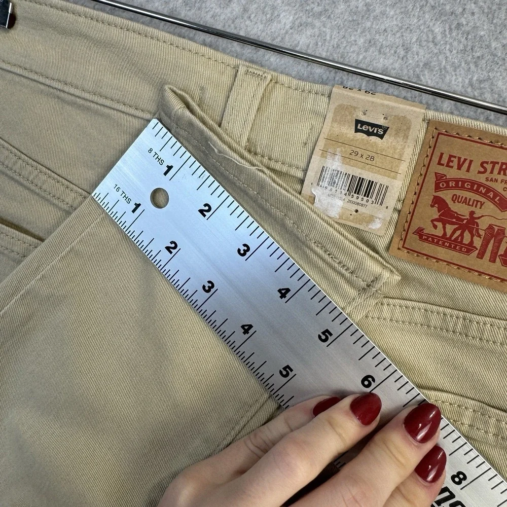 Levi's 721 High Rise Skinny Utility Women's 29x28 Khaki Beige Stretch‎ Denim NWT